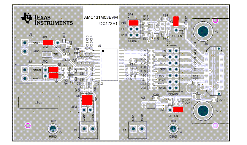 Applikations-Schaltungsdiagramm - Texas Instruments AMC131M03EVM Leistungsdemonstrations-Kit (PDK)